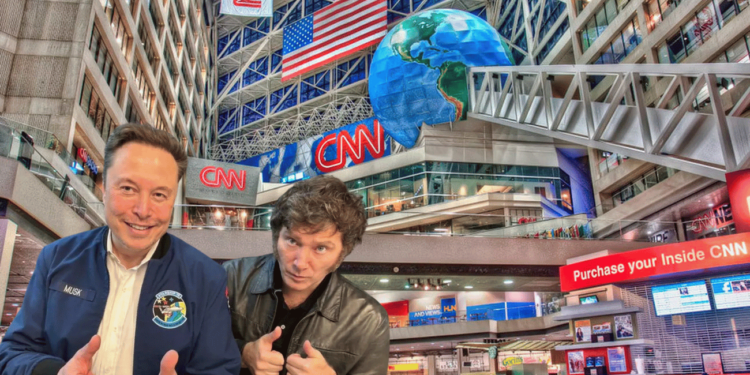 “Elon Musk comprou a CNN”, declara Milei; deputado Gil Diniz diz que notícia será “BOMBA” para a mídia